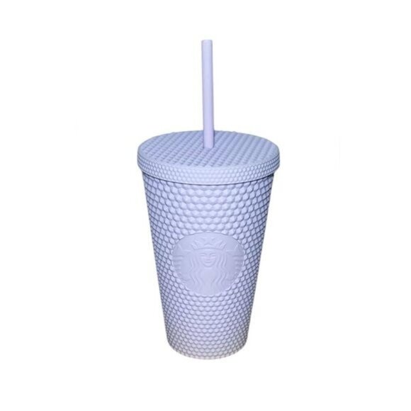 Starbucks 2021 Matte Lavender Purple Studded Cold Cup Tumbler 16oz Grande - Picture 1 of 8